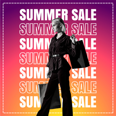 Female Clothes Summer Sale Instagram Design Template