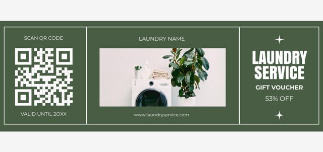 Revolutionary Laundry Services Offer Coupon Din Large Design Template