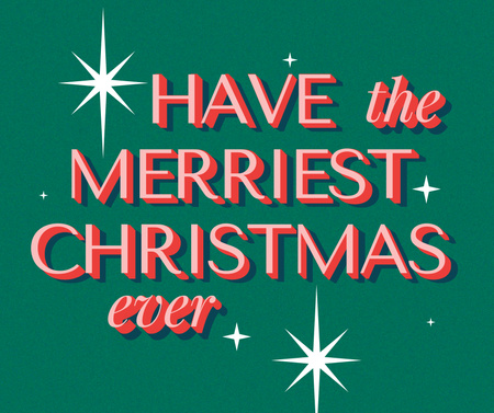 Ontwerpsjabloon van Facebook van Cute Christmas Greeting
