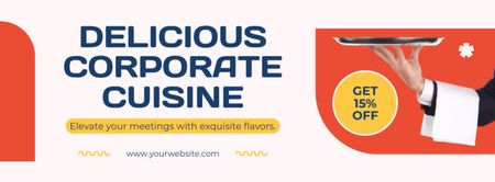 Delicious Corporate Cuisine Offer with Discount Facebook cover Design Template