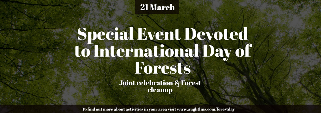 Designvorlage International Day of Forests Special Event für Tumblr