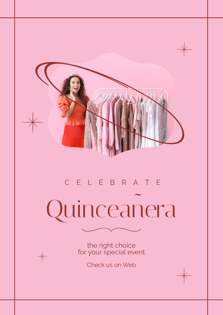 celebrate Quinceanera  Posterデザインテンプレート