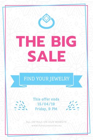 Jewelry Sale Advertisement Shiny Chrystal Tumblr Design Template