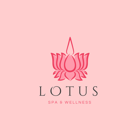 Ontwerpsjabloon van Logo 1080x1080px van Wellness Spa Salon Emblem