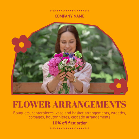 Platilla de diseño Flower arrangements Animated Post