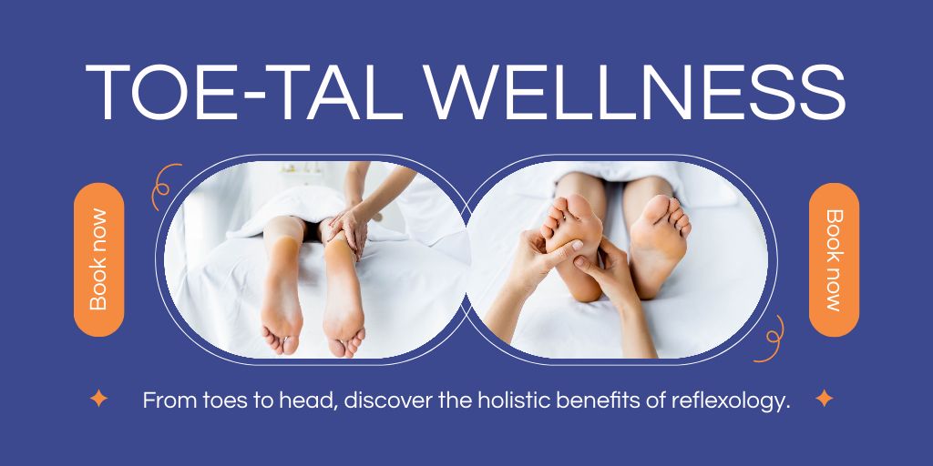 Toe-tal Wellness With Booking Offer Twitterデザインテンプレート