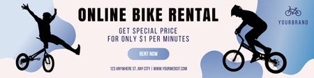 Plantilla de diseño de Servicios en línea de alquiler de bicicletas Twitter 