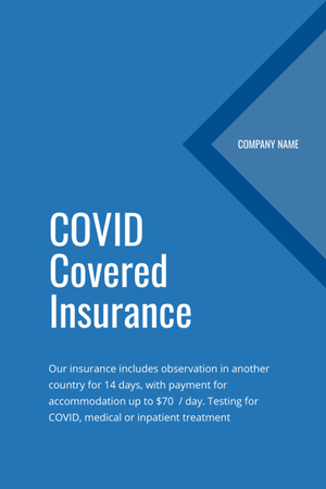 Platilla de diseño Comprehensive Covid Insurance Plan Offer In Blue Flyer 4x6in