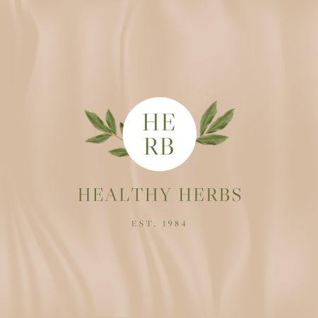 Healthy Herbs Ad Logo Šablona návrhu