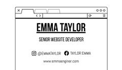Senior Website Developer Info on White
