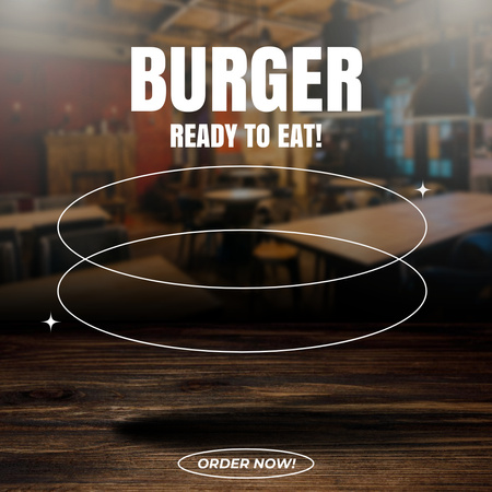 Platilla de diseño Burger Ready To Eat Instagram