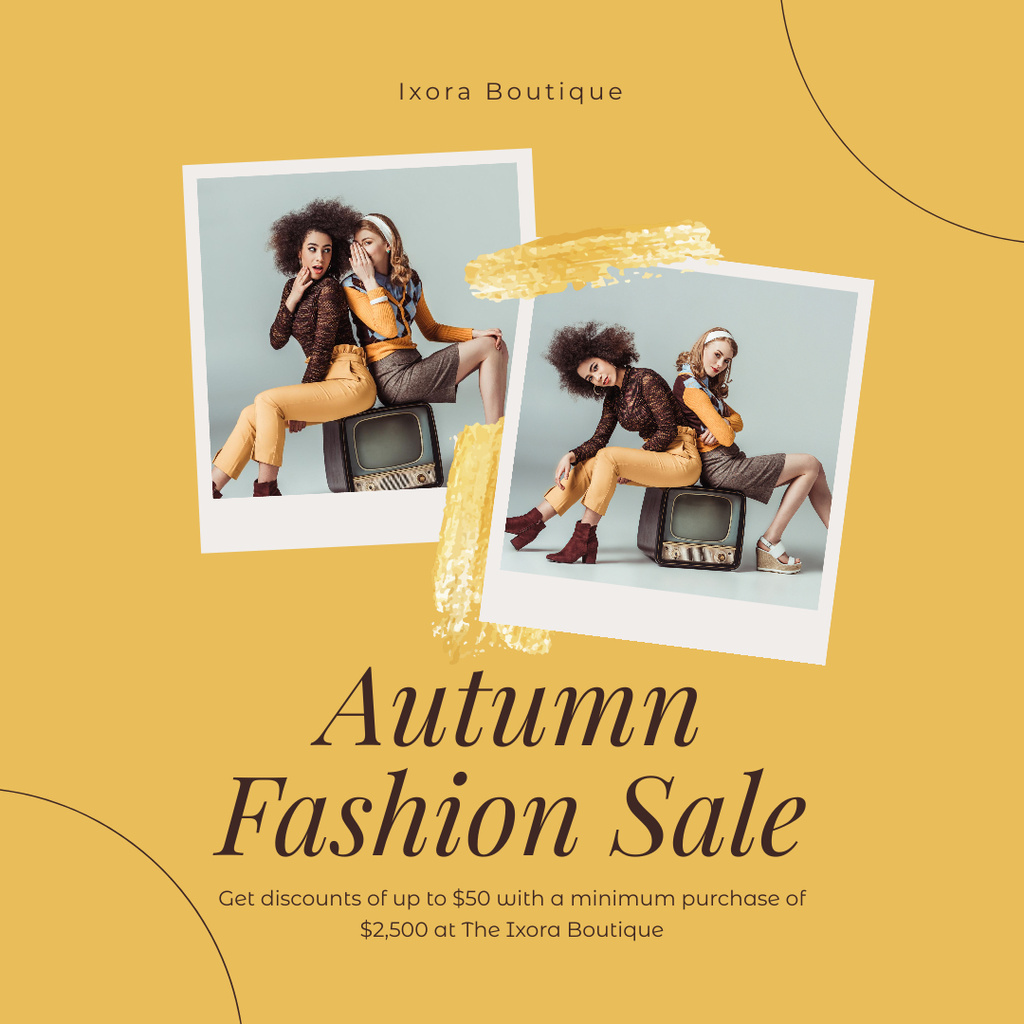 Autumn Sale of Modern Outfit  Instagramデザインテンプレート