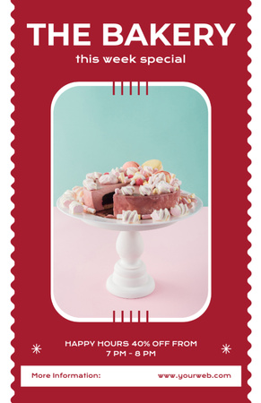 Ontwerpsjabloon van Recipe Card van Bakkerij's aanbod van desserts