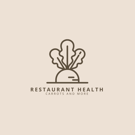 Health Food Restaurant Offer Logo 1080x1080pxデザインテンプレート