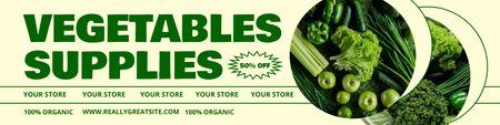 Farm Vegetables Supplies Twitter Design Template