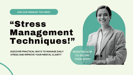 Techniques for Stress Management from Therapist FB event cover Design Template