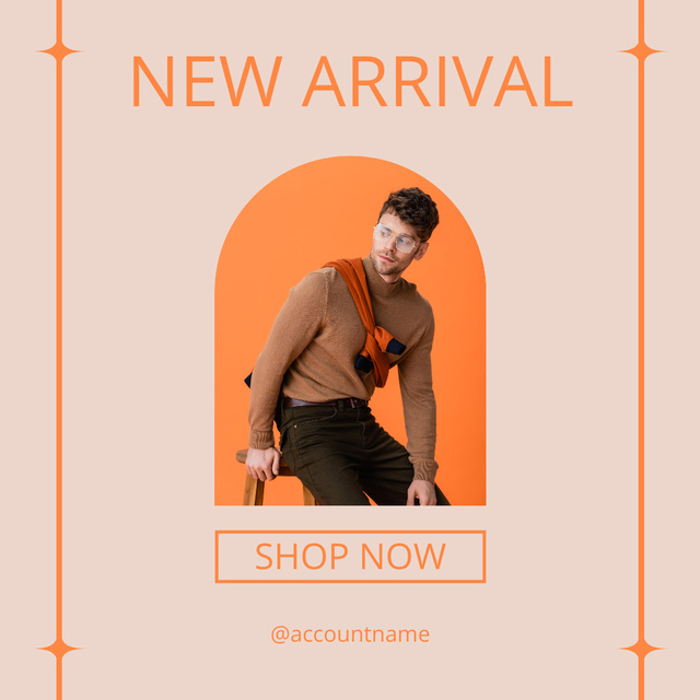 Fashion Clothes Collection for Men Instagram Design Template