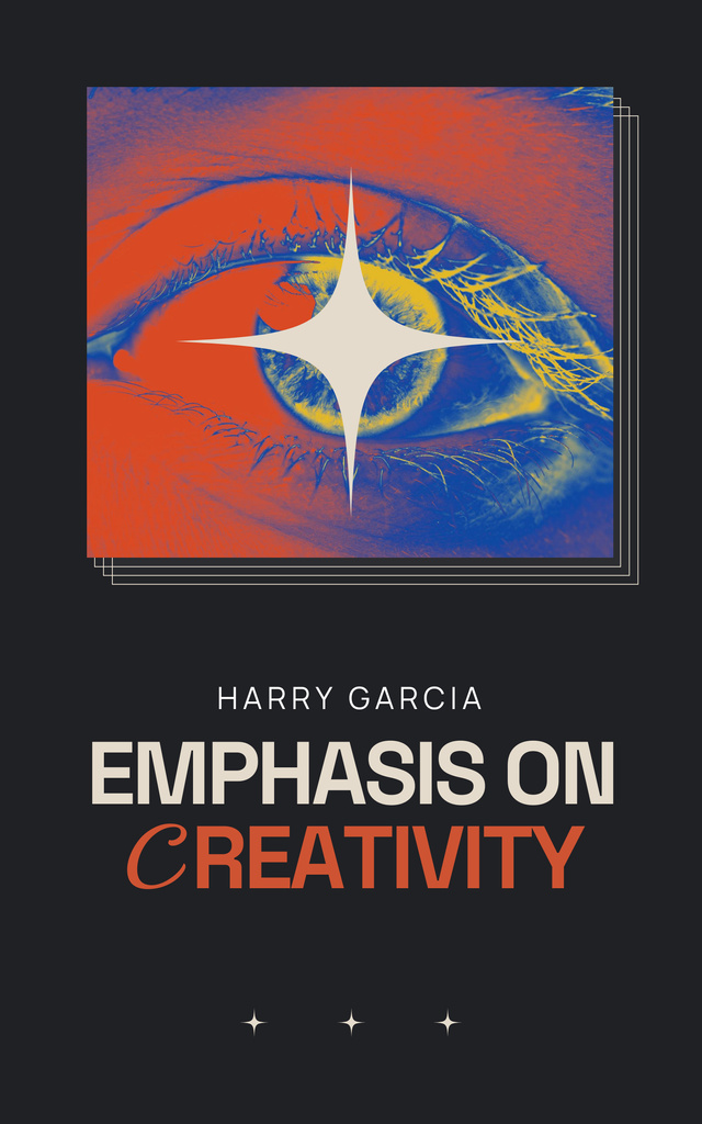 E-book on Creativity Edition Announcement Book Cover – шаблон для дизайна