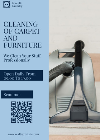 Platilla de diseño Carpets and Furniture Cleaning Flayer