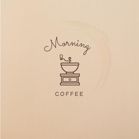 Platilla de diseño Cafe Ad with Coffee Maker Logo