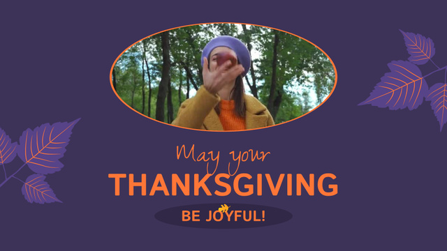 Joyful Thanksgiving Day Greeting With Apple Full HD video Design Template