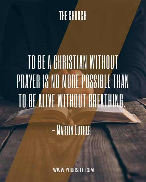 Christian Religion Quote About Being Christian And Prayer Poster 16x20in Design Template