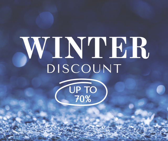 Winter Special Sale Announcement Facebookデザインテンプレート