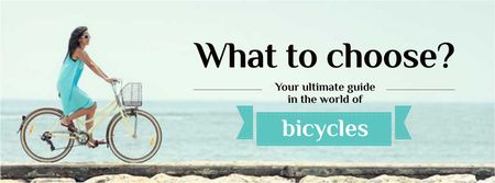 Plantilla de diseño de Guide in the world of bicycles Facebook cover 