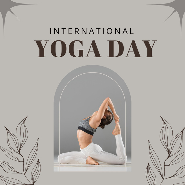 Designvorlage National Yoga Day für Instagram