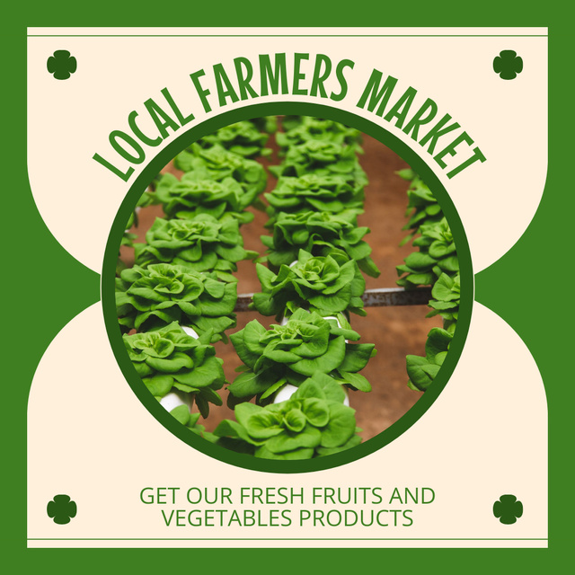 Local Farmer's Market offer with Garden Beds Instagram AD Πρότυπο σχεδίασης