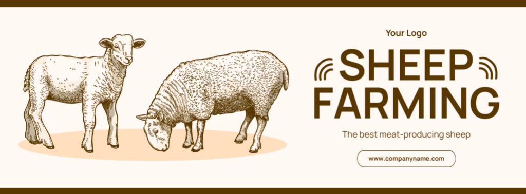Best Meat Producing Sheeps Facebook cover – шаблон для дизайну