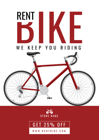 Modèle de visuel Bike Rental Services - Poster