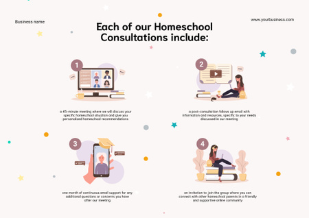 Szablon projektu Home Education Ad Poster B2 Horizontal