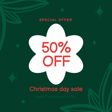 Platilla de diseño Half-Price Christmas Sale Instagram
