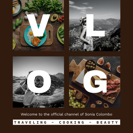 Ontwerpsjabloon van Instagram van Food and Travel Blog Promotion