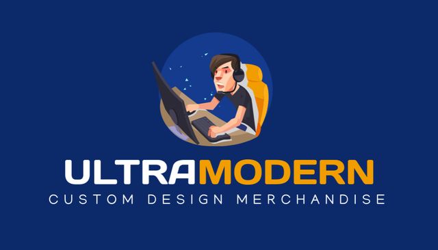 Ultra Modern Gadget Shop for Gamers Business Card US Design Template