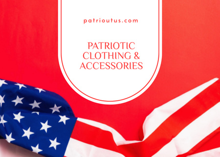 Patriotic Clothes Sale Flyer 5x7in Horizontal Design Template