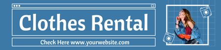 Plantilla de diseño de Rental clothes service blue Ebay Store Billboard 