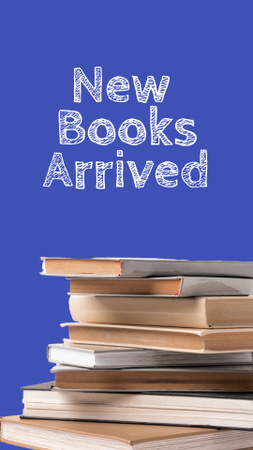 New Books in Store Announcement Instagram Video Story tervezősablon