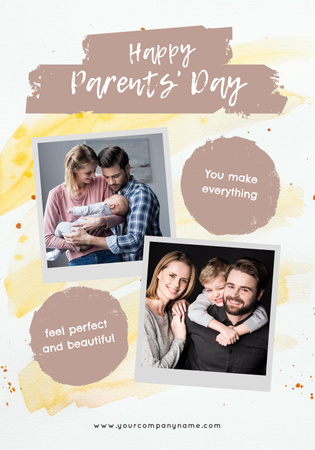 Parents Hold Child Poster 28x40in Design Template