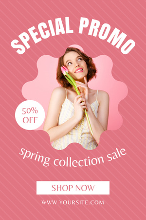 Designvorlage Special Collection Spring Sale Promo für Pinterest