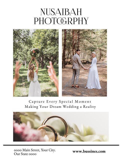 Designvorlage Wedding Photo Session Offer für Poster US