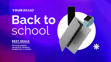 Ontwerpsjabloon van Full HD video van Back to School speciale aanbieding van gadgets