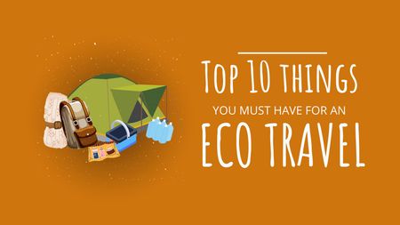 Top 10 Eco Travel Things Title – шаблон для дизайна