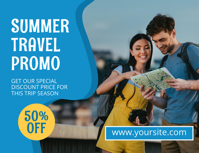 Special Discount for This Trip Season Thank You Card 5.5x4in Horizontal Design Template