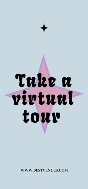 Virtual Tour Announcement Flyer DIN Large Design Template