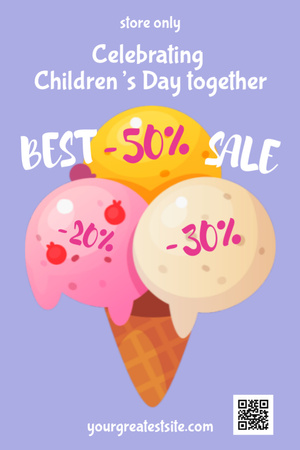 Funny Sale on Children's Day Invitation 6x9in Design Template