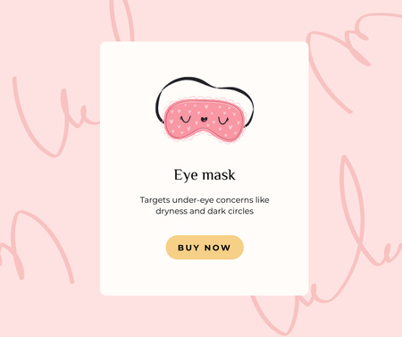 kozmetik göz maskesi teklifi Facebook Tasarım Şablonu