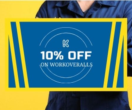 Work overalls sale advertisement Medium Rectangle tervezősablon