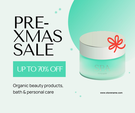 Pre-Christmas Skincare Products Sale Facebook Design Template